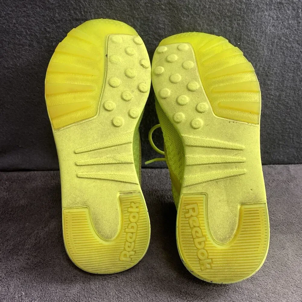 Reebok Zoku Runner Ultraknit Neon Volt Green Slip On Mens 7.5 Athletic Sneakers